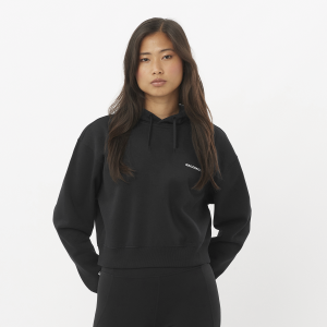 SALOMON LOGO SHORT HOODIE WOMEN'S